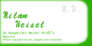 milan weisel business card